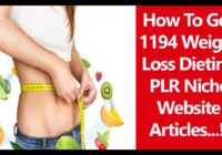 weight loss dieting plr articles