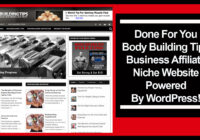 body building tips affiliate niche website
