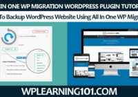 How To Backup WordPress Site Using All In One WP Migration WordPress Plugin (Step-By-Step Tutorial)