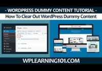 Clearing Out WordPress Dummy Content (Step By Step Tutorial For Beginners)