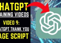 ChatGPT Training Videos - Video 9: ChatGPT Thank You Page Script