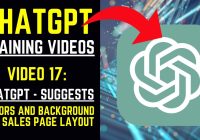 ChatGPT Training Videos - Video 17: ChatGPT Suggests Colors and Background For the Sales Page Layout