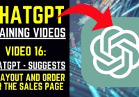 ChatGPT Training Videos - Video 16: ChatGPT Suggests a Layout and Order for the Sales Page