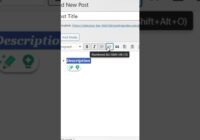 using the WordPress editor toolbar